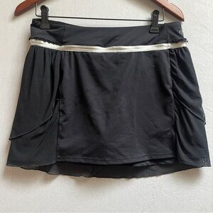 Alo Yoga Black CoolFit Tennis Skort Built-In Shorts & Pockets Size Medium